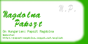 magdolna papszt business card